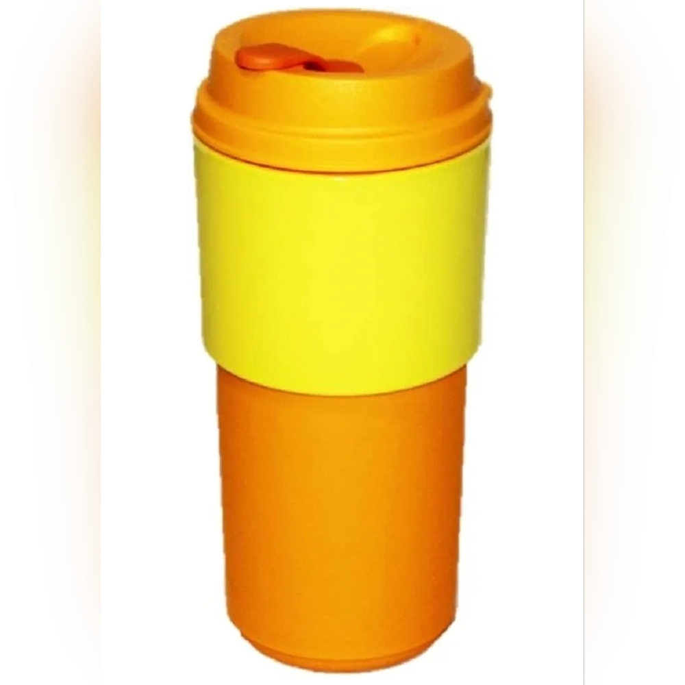 Tupperware Eco To Go Cup — Papaya (16 oz) — Insulated Travel Tumbler — NWT